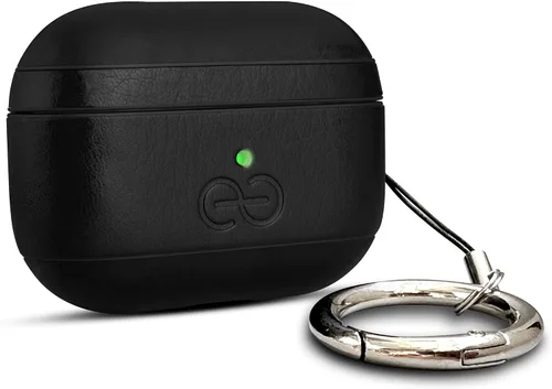 Miniatura 17 de Dreem Om - Funda para estuche con clip para llavero compatible con AirPods 1 y 2, funda de cuero vegano para Airpods para hombres y mujeres, Negro