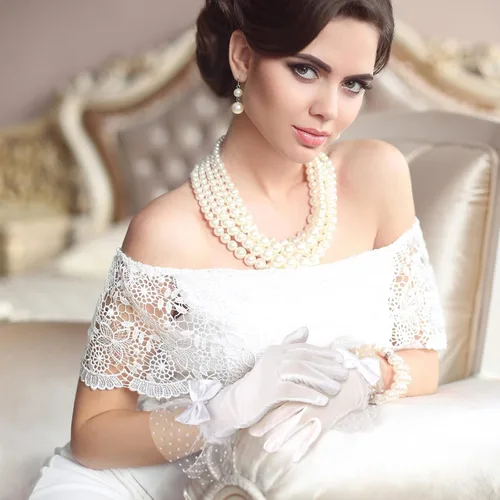 Miniatura 4 de Maitys 6 pares de guantes de encaje para mujer, elegantes guantes cortos para fiesta de té, guantes florales de boda para mujeres y niñas