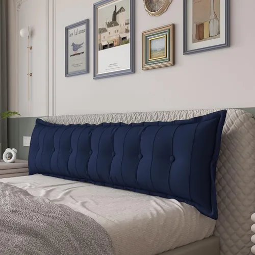 Miniatura 6 de VERCART Almohada grande para cabecero, almohadas de sofá cama, almohada de lectura, almohada de cabecera de cama, almohada de apoyo de Gris