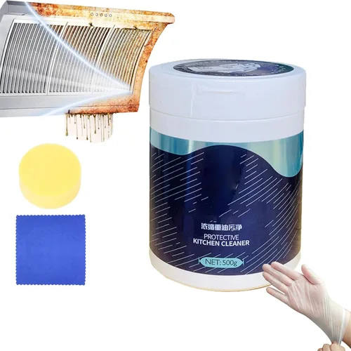 Polvo de cocina desengrasante en polvo de limpieza para grasa, polvo de limpieza multiusos, limpiador de estufa, limpiador de aceite pesado y grasa
