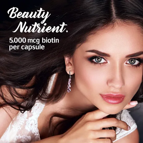 Miniatura 4 de Bluebonnet Nutrition Biotin 5000 mcg, soporte para el cabello y las uñas*, sin OMG, vegano, certificado Kosher, sin gluten, sin soja, sin lácteos