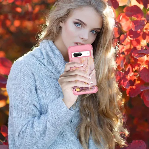 Miniatura 7 de Funda para Pixel 7, funda para Google Pixel 7, funda protectora de silicona rígida de policarbonato duro 3 en 1, resistente a prueba de golpes