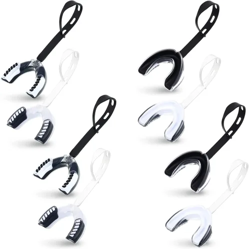 Miniatura 9 de 8 protectores bucales de fútbol juvenil con correa, protector bucal deportivo suave para fútbol, baloncesto, hockey, boquilla deportiva para niños