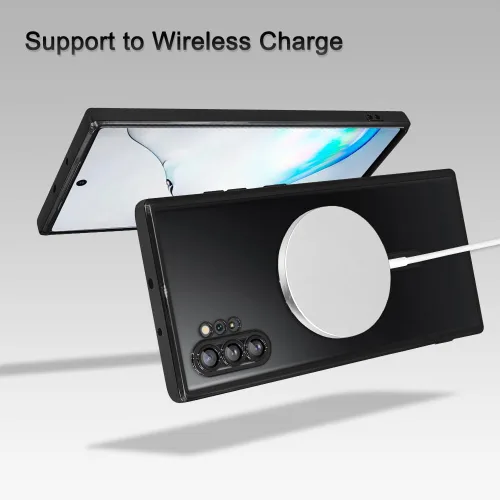 Miniatura 2 de AIGOMARA - Funda magnética para Samsung Galaxy Note 10 Plus de 6,8 pulgadas, color negro Wireless Charging Compatible, Flexible, Soft TPU