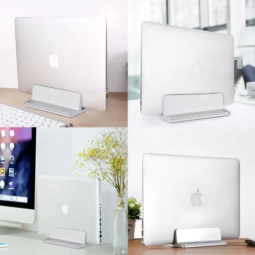 Miniatura 7 de Soporte para computadora portátil, cuna para portátiles, base ajustable, soporte para MacBook Dell Hp Surface iPad - Plata