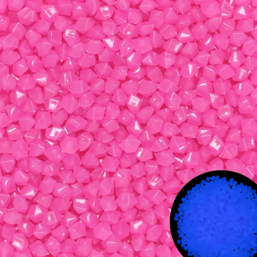 Miniatura 7 de 300 piezas de piedras que brillan en la oscuridad, guijarros luminosos, piedras luminosas para exteriores para pecera, jardín, patio, acuario