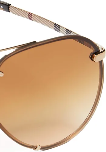 Miniatura 4 de Burberry Gafas de sol Pilot para hombre, oro claroamarillo, talla única, Dorado claro