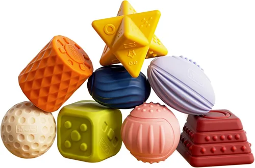 TUMAMA Juego de bolas sensoriales para bebé, bolas suaves y texturizadas, juguetes Montessori, huevos de Pascua para bebés de 3 a 12 meses
