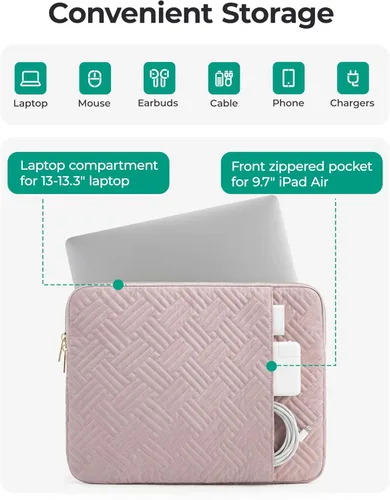 Miniatura 4 de BAGSMART Funda para Laptop Compatible con MacBook Air/Pro, 13-13.3 pulgadas, Compatible con MacBook Pro de 14 Pulgadas, Funda para MacBook Air M2