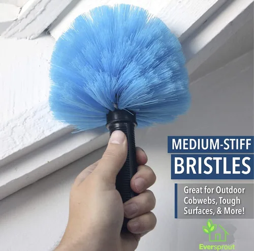 Miniatura 4 de EVERSPROUT Plumero de telaraña giratoria Empaquetado a mano para proteger las cerdas Accesorio de cepillo para interiores y exteriores Se