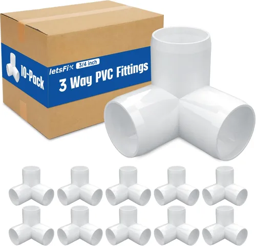 Miniatura 10 de Accesorios de PVC de 1-1/4 pulgadas, 5 vías (paquete de 4), conector de tubería de PVC de grado de muebles de 1-1/4 pulgadas, codo de PVC de 1-1/4