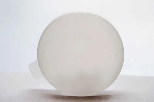 Miniatura 3 de Botella de leche de media pinta de vidrio pesado a la antigua, jarra de crema con tapa (1 paquete)