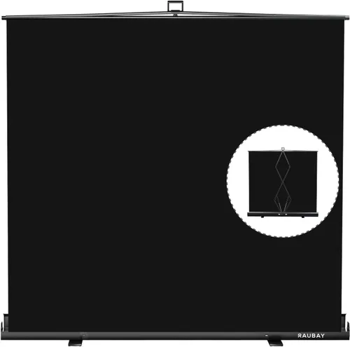Miniatura 12 de 【Fácil configuración】 RAUBAY Fondo de pantalla azul plegable de 59.8 x 82.7 pulgadas, panel de croma key portátil y retráctil, fondo fotográfico