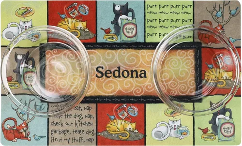 Miniatura 2 de Drymate Mantel individual personalizado para tazón de mascotas, tapete personalizado de alimentación de alimentos para perros y gatos, tela Kitty