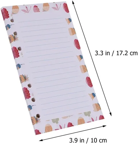 Miniatura 3 de STOBOK Paquete de 100 hojas de cuaderno con rayas anchas para diario