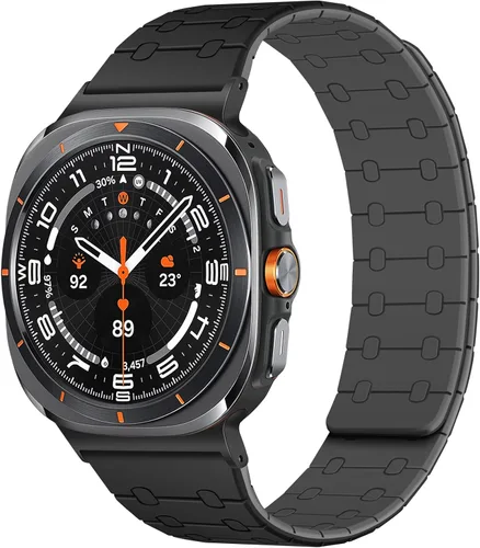 Miniatura 24 de Amizee No Gap Band Compatible con Samsung Galaxy Watch Ultra (2025/2024) Correa de 47mm, Correa de silicona deportiva magnética de 22mm para mujeres