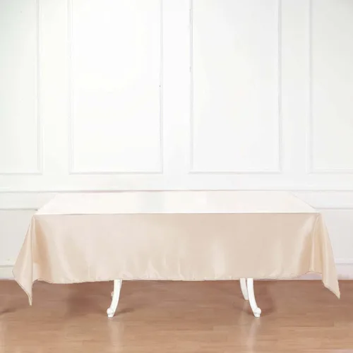Miniatura 77 de Efavormart - Mantel rectangular de satén, 90 x 132 pulgadas, suave, oblongo, lavable, mantel decorativo de tela sedosa para bodas, fiestas, Plata