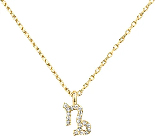 PAVOI Collar de astrología chapado en oro de 14 quilates con circonita cúbica Regalos de astrología para mujeres Collares del zodiaco