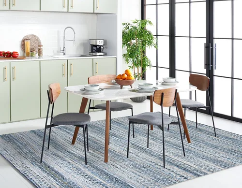 Miniatura 2 de SAFAVIEH Colección Montauk - Alfombra decorativa, 3 x 5 pies, azul, hecha a mano, ideal para zonas de alto tráfico en entrada, sala de estar