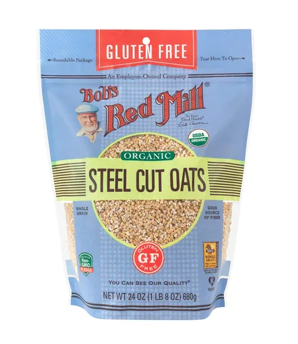 Miniatura 2 de Bob's Red Mill Avena cortada de acero orgánico sin gluten, 24 onzas (paquete de 4), sin OMG, grano entero, vegano, kosher