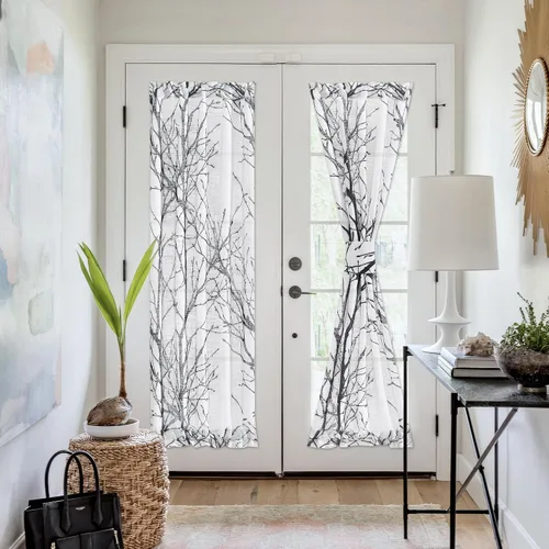 Miniatura 2 de Fmfunctex - Cortinas con estampado de ramas para puerta