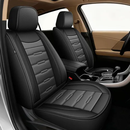 Miniatura 16 de AOMSAZTO 2 fundas de asiento delantero de automóvil, ajuste personalizado para Honda Accord 2003-2017, protector de asiento de coche de piel