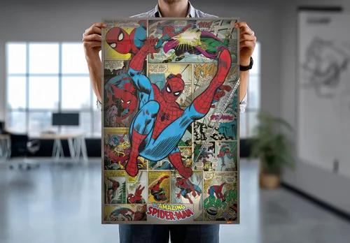 Miniatura 7 de The Amazing Spider-Man - Póster impreso de Marvel Comics (estilo retro, montaje cómico) (tamaño: 24 x 36 pulgadas) (póster laminado)