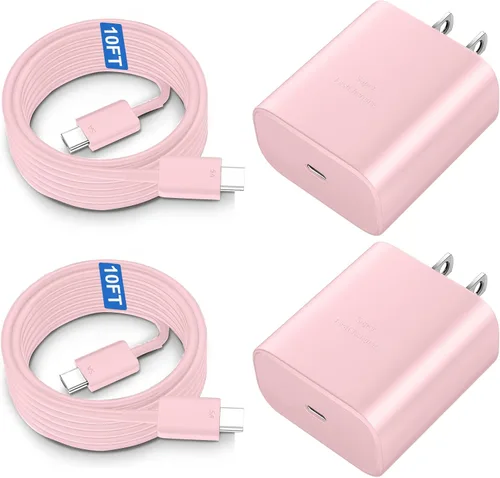 Miniatura 7 de Cargador rápido USB C de 45 W, cargador súper rápido de 45 vatios tipo C con cable de carga rápida Android de 6.6 pies para Samsung Galaxy S26