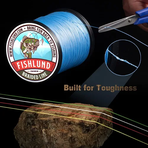 Miniatura 3 de Línea de pesca trenzada, trenza de línea de pesca resistente a la decoloración, fuerte, suave, redonda, sensible, línea trenzada de libra de prueba