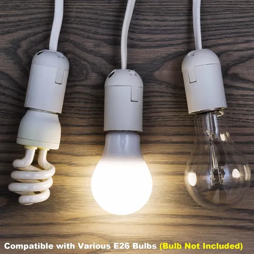 Miniatura 3 de Kit de luces colgantes enchufables, luces colgantes retro con cable enchufable, lámpara colgante industrial E26 E27, cable de 9.8 pies
