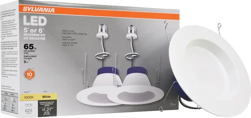 Miniatura 24 de LEDVANCE Kit de lámpara empotrable LED RT4 de 4 pulgadas, reemplazo de 50 W, base mediana E26, color blanco, 1 unidad (paquete de 1)