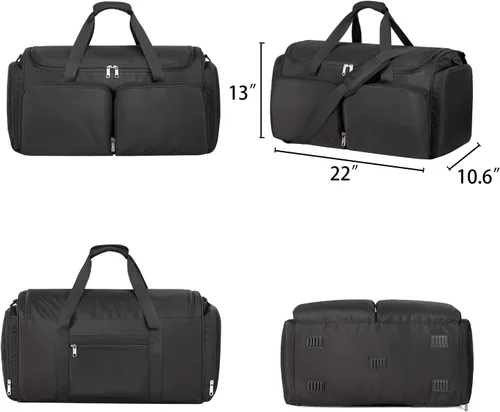 Miniatura 6 de Bolsa de deporte para zapatos de viaje, bolsa de lona para hombres y mujeres, gimnasio, deporte, equipaje, bolsa de transporte, divisor de bolsa