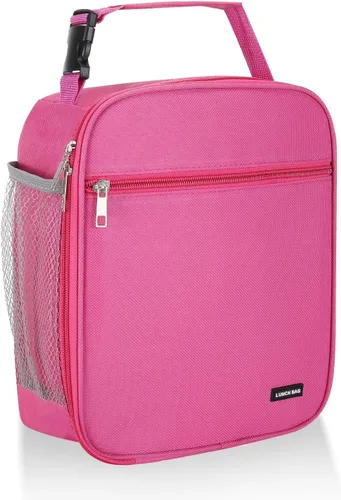 Miniatura 21 de Lovoeo Lonchera Bolsa de almuerzo para hombres mujeres Lonchera aislada Bolsas de almuerzo para Trabajo Picnic Viajes (azul bebé)