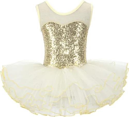 Miniatura 2 de Disimlarl Girls Ballerina Prom Party Costume Kids Flower Dress Dancewear Gymnastic Leotard Ballet Dress