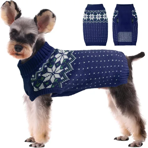 Miniatura 10 de Kuoser Suéter de Navidad para perro, suéteres de Navidad suaves y cálidos para perros pequeños, medianos y grandes, niño niña, suéter cómodo