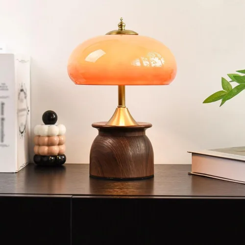 Miniatura 5 de Lamp for Desk Retro Atmosphere Glass Night Light Creative Medieval Style Table Lamp Bedroom Bedside Lamp Desk Lamps for Home Office