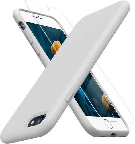 Miracase Funda ultradelgada diseñada para iPhone SE 2022 (3ª generación)/iPhone SE 2020 (2ª generación)/iPhone 7/iPhone 8 con protector de pantalla,