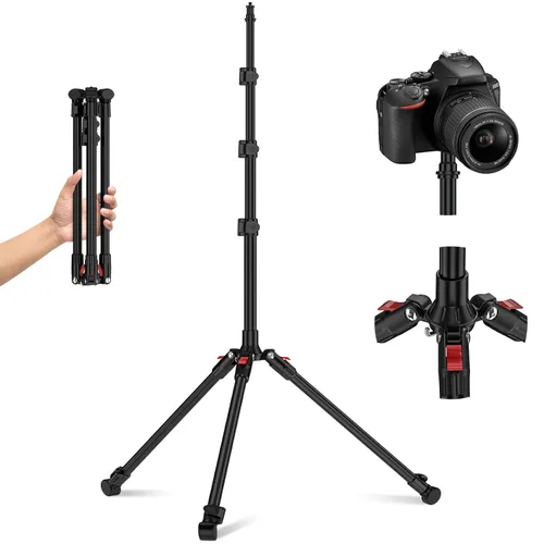 Anautin Soporte de luz extensible para fotografía, soporte de trípode ligero de 6.6 pies para viajes, soporte de iluminación de estudio resistente