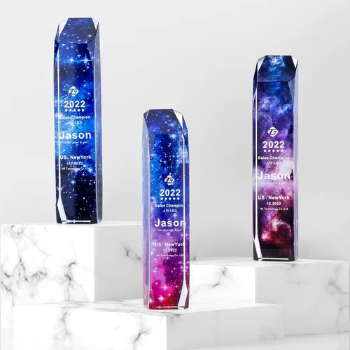 Miniatura 14 de Trofeos personalizados personalizados premio grabado Crystal Oscar Trofeo para empleados Estudiantes Empresa deportiva Reunión anual Alabanza Pastor