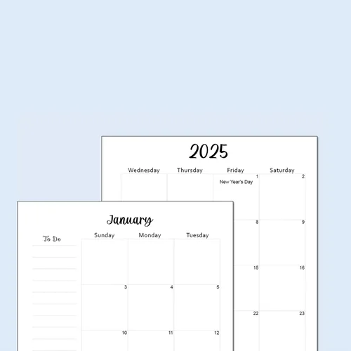 Miniatura 7 de Recambios de calendario mensual 2022 para planificadores grandes de 11 discos, insertos de hojas sueltas, planificador de 11 discos de 12 meses, 8.5