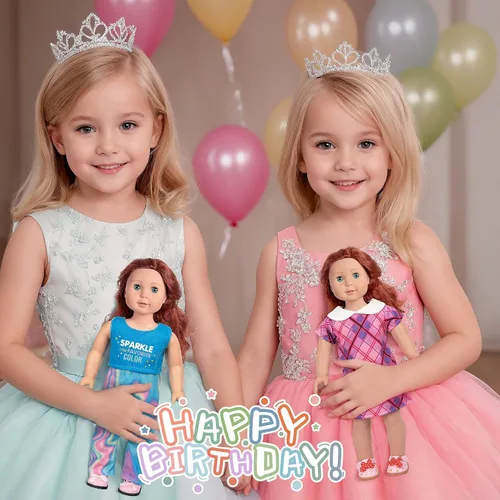 Miniatura 6 de WONDOLL Ropa de muñeca americana de 18 pulgadas, 8 juegos de ropa y accesorios para muñecas de 18 pulgadas, juguetes de vestir para niñas y niños