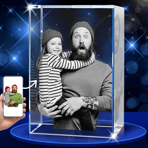 Miniatura 8 de Foto de cristal 3D, regalo personalizado para el día de la madre para mujeres, regalos de boda personalizados con tu propia foto para ella, él