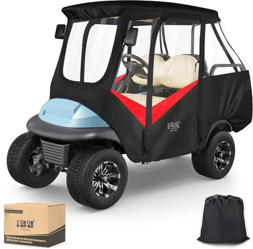 Miniatura 10 de 10L0L Carcasa para carrito de golf para 4 pasajeros para Club Car Precedent de 57 pulgadas, cubierta de lluvia transparente impermeable 600D