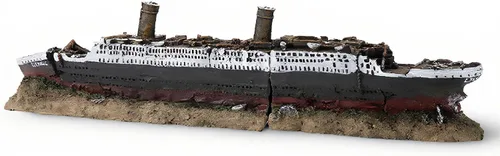 Adornos de naufragio Titanic 15.15 x 3.54 x 2.36 pulgadas, decoración de acuario, adornos de tanque de peces Titanic, material de resina, tema