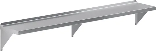 Miniatura 25 de AmGood Estante de pared de acero inoxidable de 18 x 72 pulgadas Estantería de metal para electrodomésticos y equipos Cocina, restaurante