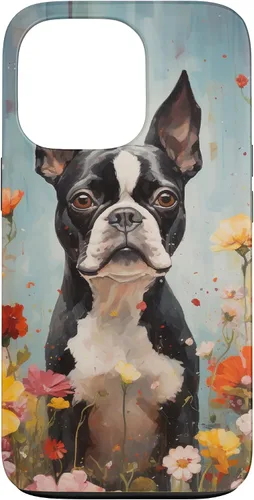 Miniatura 10 de Boston Terrier in Flower Garden Dog Art Lovers Design Case for iPhone 17