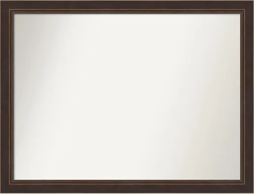 Miniatura 308 de Amanti Art Espejo de baño de bronce para sobre el fregadero, 24 x 24 pulgadas, espejo cuadrado de bronce Lara para tocador, marco de madera