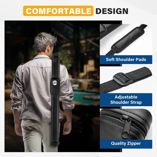 Miniatura 5 de Trymaker Estuche para Taco de Billar, Estuche Rígido 1×1 para Palo de Billar que Contiene 1 Taco Completo de 2 Piezas (No para Tacos de 3/4), Hecho