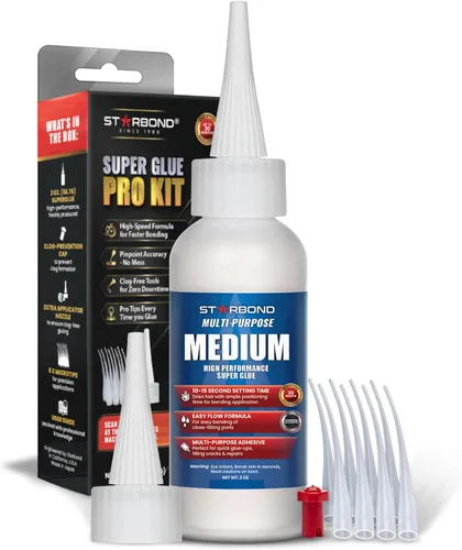Starbond EM-150 Medium - Adhesivo instáneo premium CA (cianoacrilato), súper pegamento, para carpintería, pasatiempos, lapidarios, uñas acrílicas,