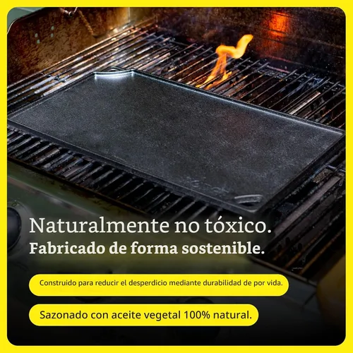 Miniatura 7 de Lodge - Parrilla reversible de hierro fundido pre-sazonado (16.75 in), color negro